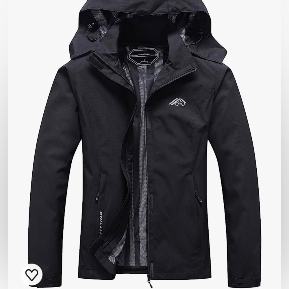 OTU Women's Zip Up Hooded Rain Jacket NWT Small